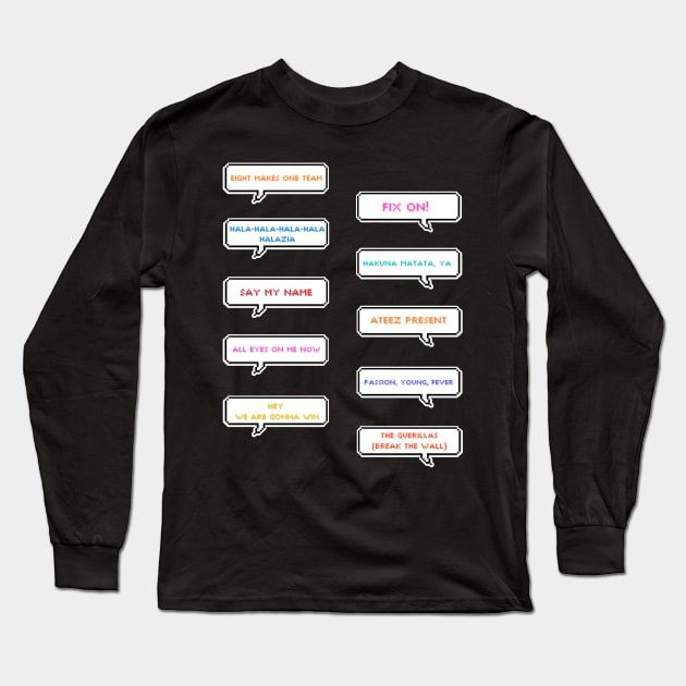 Pack ATEEZ quotes Long Sleeve T-Shirt by mrnart27